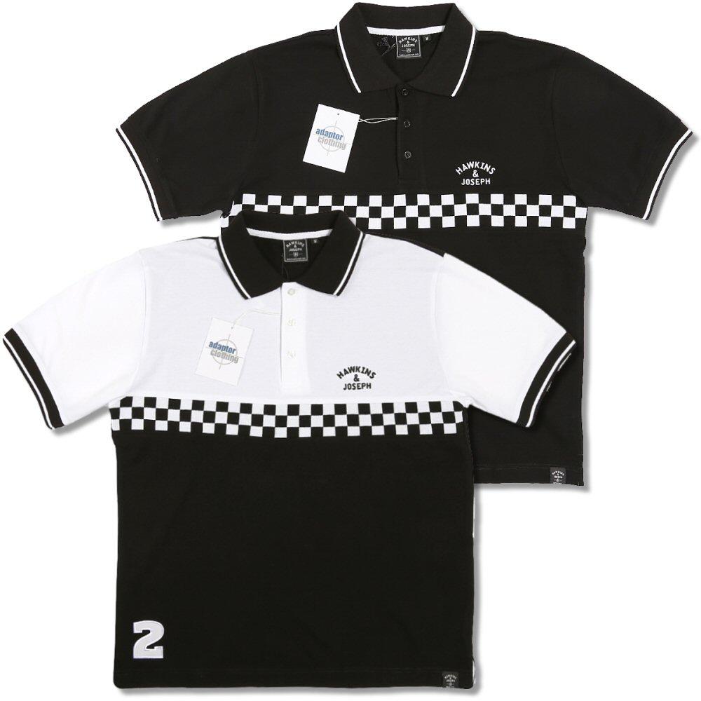 Checkered polo black outlet and white